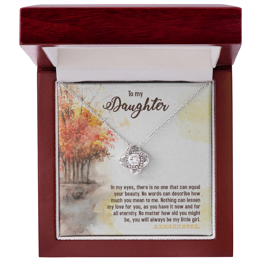 Daughter Necklace, Love Knot Necklace for Daughter, Necklace for Daughter, Daughter Pendant | Custom Heart Design
