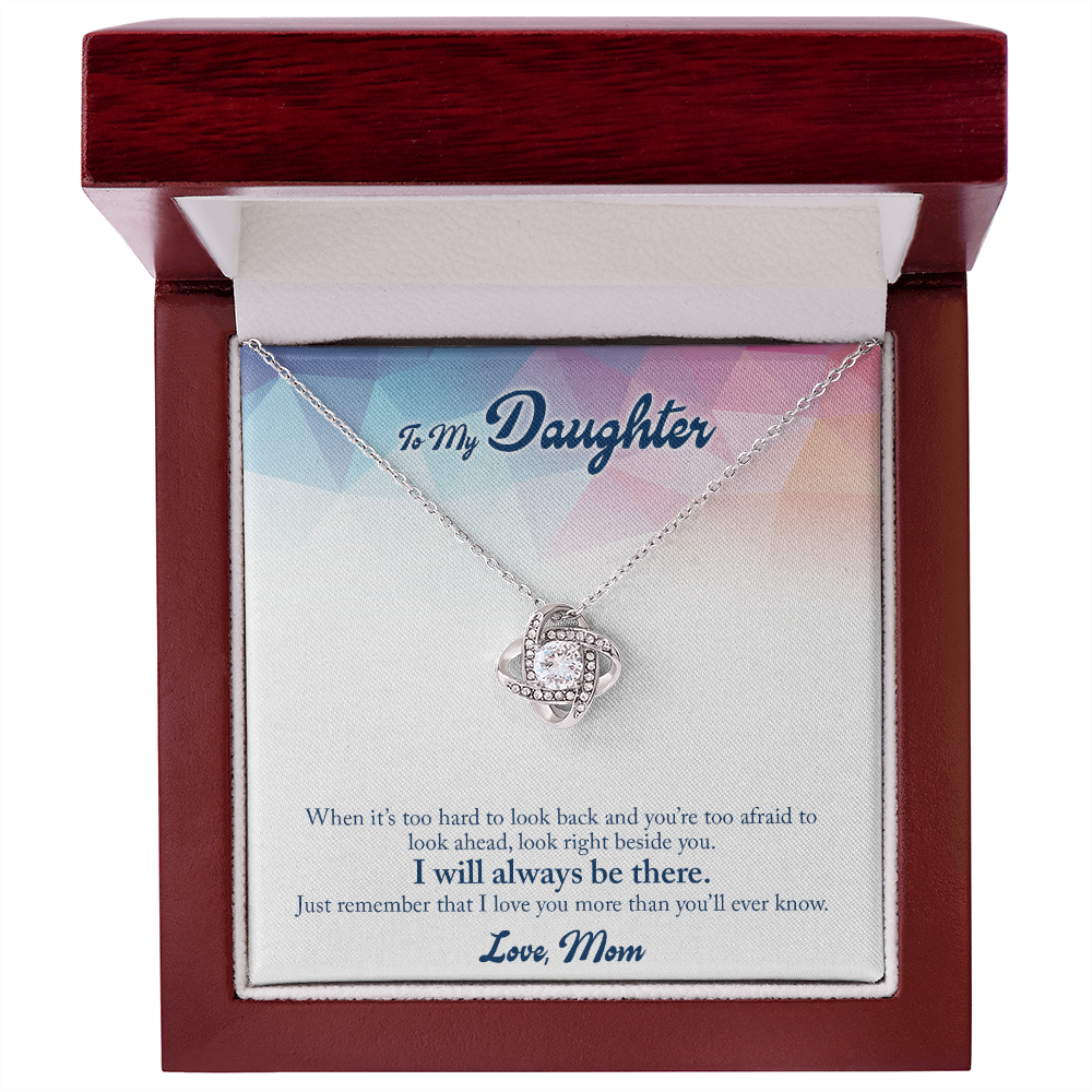 Daughter Necklace, Love Knot Necklace for Daughter, Necklace for Daughter from Mom, Daughter Pendant | Custom Heart Design
