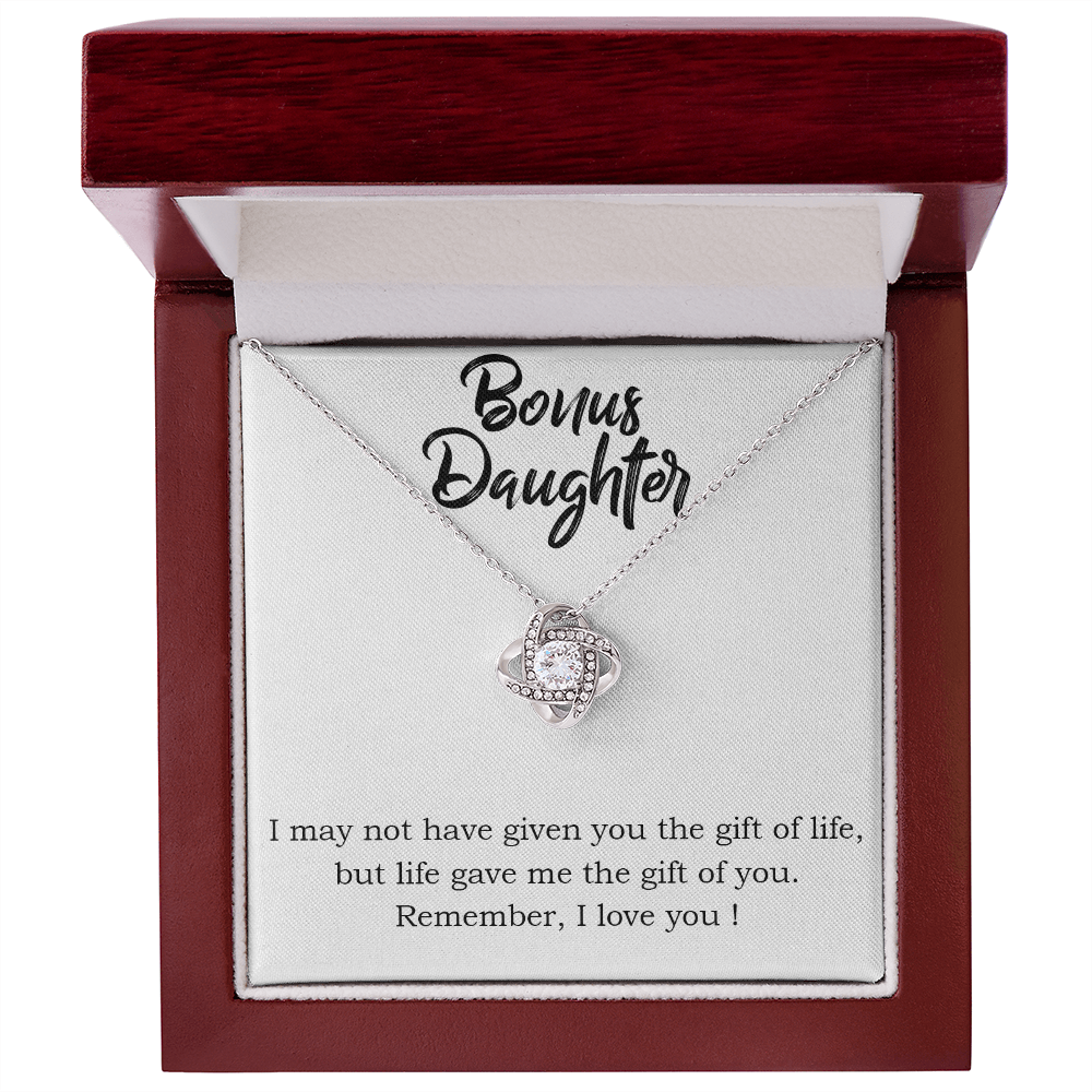 Daughter Necklace, Love Knot Necklace for Daughter, Necklace for Daughter, Daughter Pendant | Custom Heart Design