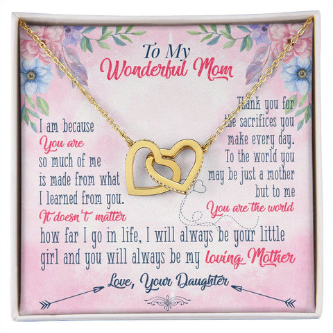 Mom Heart Necklace-You are my world | Custom Heart Design