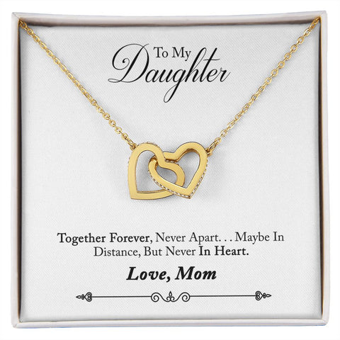 Daughter Necklace, Heart Necklace for Daughter, Interlocking Hearts Necklace | Custom Heart Design