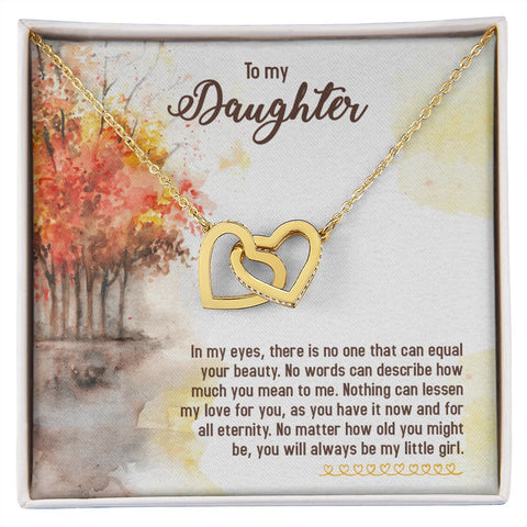 Daughter Necklace, Heart Necklace for Daughter, Interlocking Hearts Necklace | Custom Heart Design