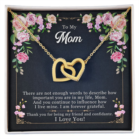Mom Heart Necklace-Not enough words | Custom Heart Design