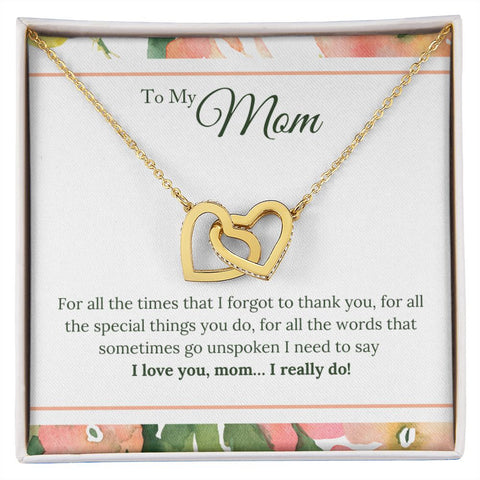 Mom Heart Necklace-I really do love you! | Custom Heart Design