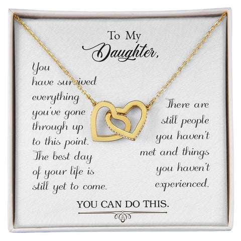 Daughter Necklace, Heart Necklace for Daughter, Interlocking Hearts Necklace | Custom Heart Design