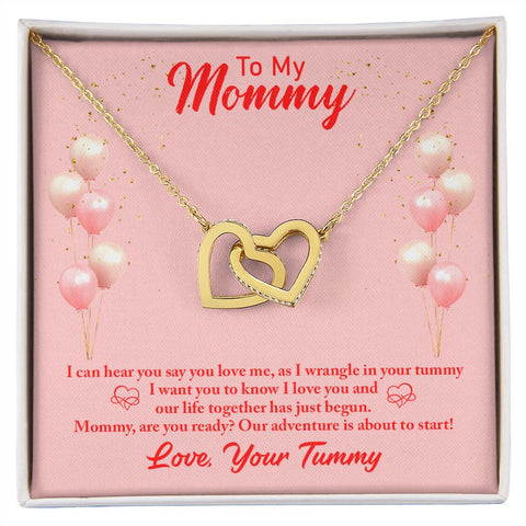 Mom to be Heart Necklace-I can hear you | Custom Heart Design