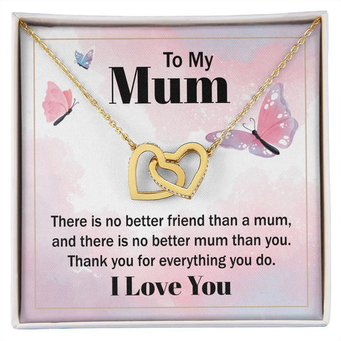 Mom Heart Necklace-There's no better friend than you | Custom Heart Design