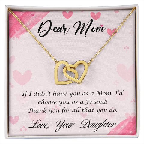 Mom Heart Necklace-I'd choose you as a friend | Custom Heart Design
