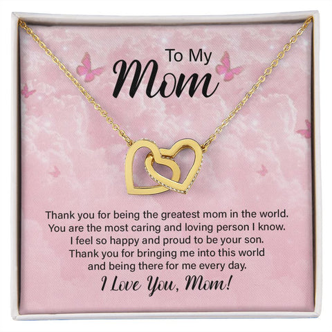 Mom Heart Necklace-You are the greatest Mom | Custom Heart Design