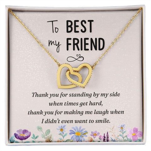Best friend Heart Necklace-You make me smile | Custom Heart Design