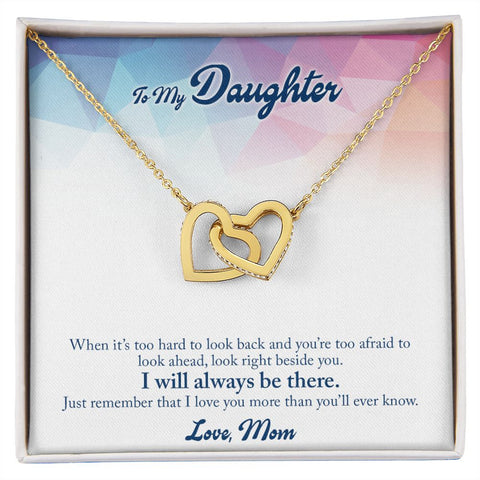 Daughter Necklace, Heart Necklace for Daughter from Mom-Look beside you | Custom Heart Design