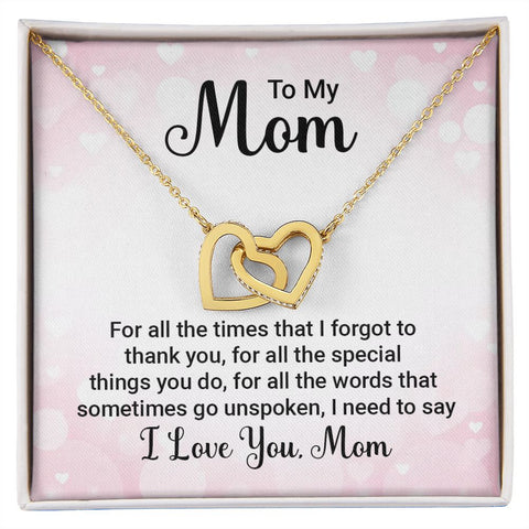 Mom Heart Necklace-For all the times I forgot | Custom Heart Design
