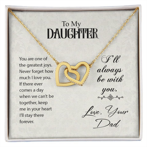 Daughter Necklace, Heart Necklace for Daughter, Interlocking Hearts Necklace | Custom Heart Design