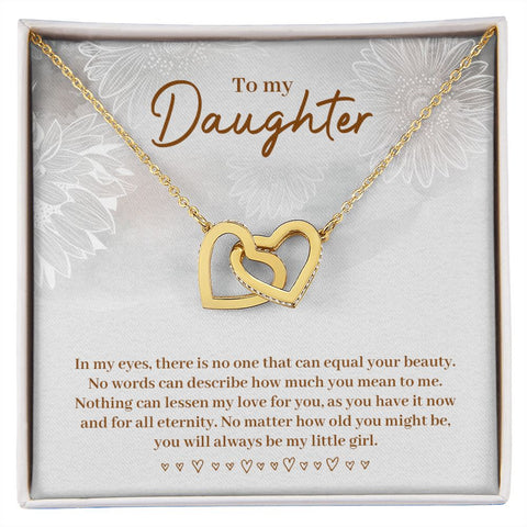 Daughter Necklace, Heart Necklace for Daughter, Interlocking Hearts Necklace | Custom Heart Design