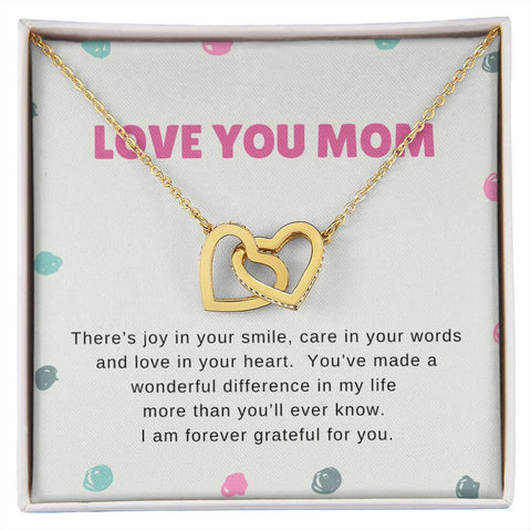 Mom Heart Necklace-Joy in your smile | Custom Heart Design