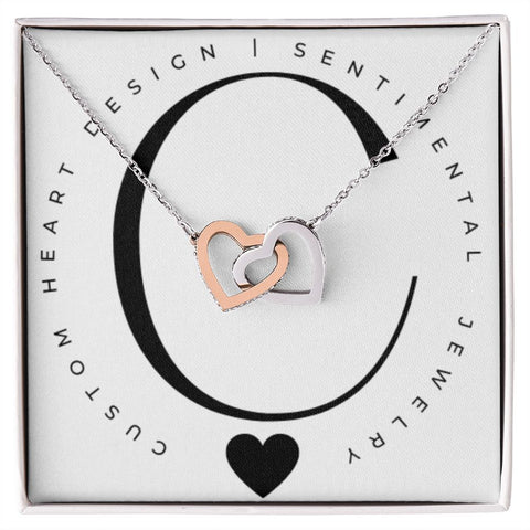 Interlocking Hearts Necklace | Custom Heart Design