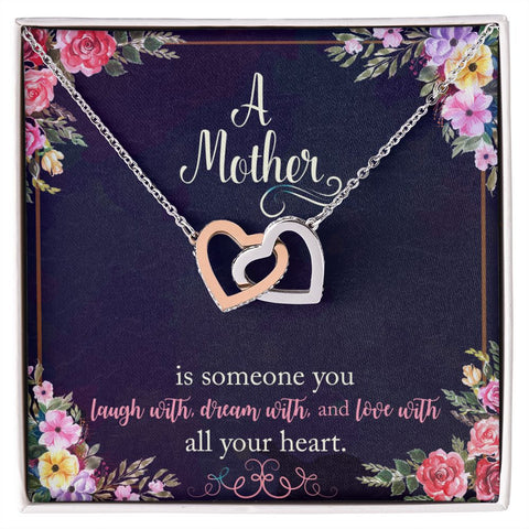 Mom Heart Necklace-Laugh, dream, love | Custom Heart Design