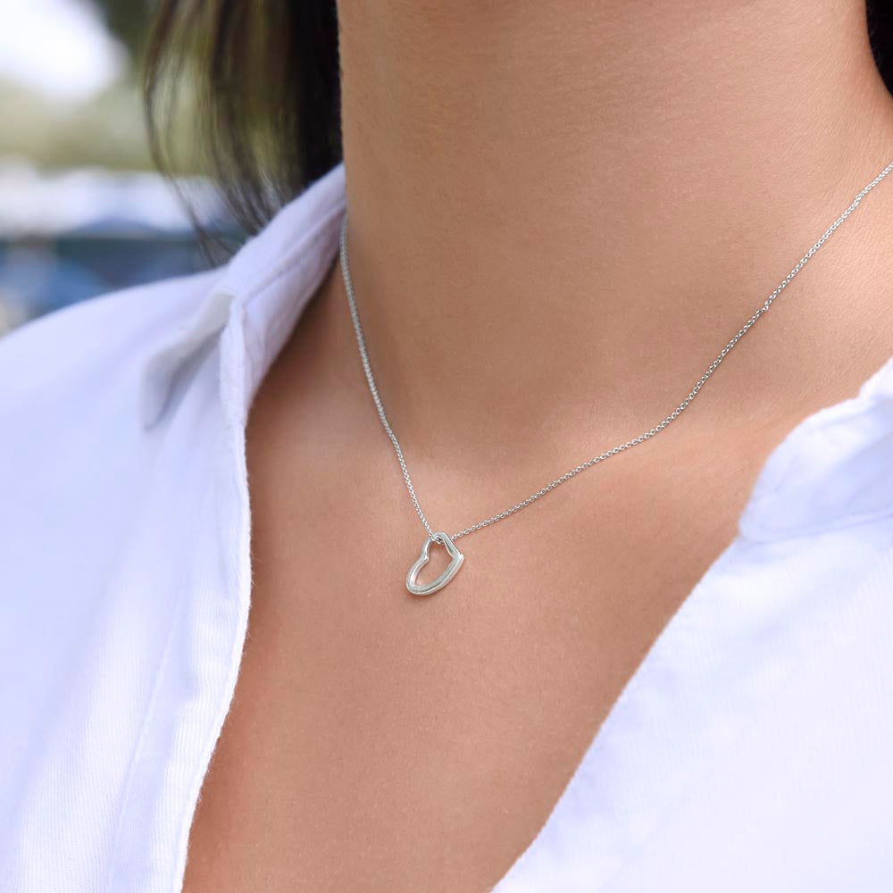 Daughter Necklace, Heart Necklace for Daughter, Dad Daughter Gift, Gift for Daughter, Minimalist Necklace for Daughter, You make me proud | Custom Heart Design