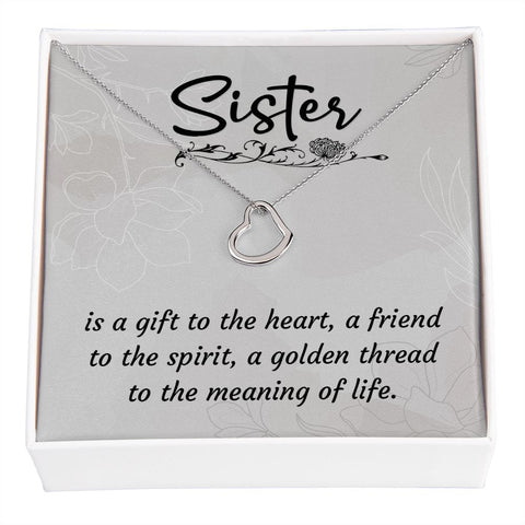 Sister Necklace, Heart Necklace for Sister, Necklace for Sister | Custom Heart Design