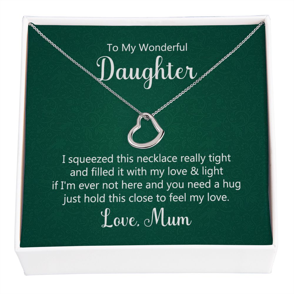 Daughter Necklace, Heart Necklace for Daughter, Mom Daughter Necklace | Custom Heart Design
