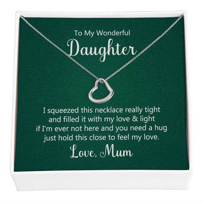 Daughter Necklace, Heart Necklace for Daughter, Mom Daughter Necklace | Custom Heart Design