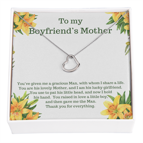  Delicate Heart Necklace for Boyfriend's Mom | Custom Heart Design