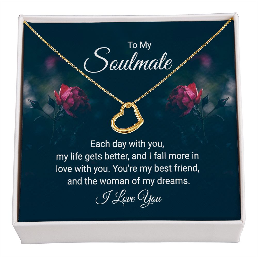 Wife Necklace, Girlfriend Necklace, Soulmate Necklace, Heart Necklace | Custom Heart Design
