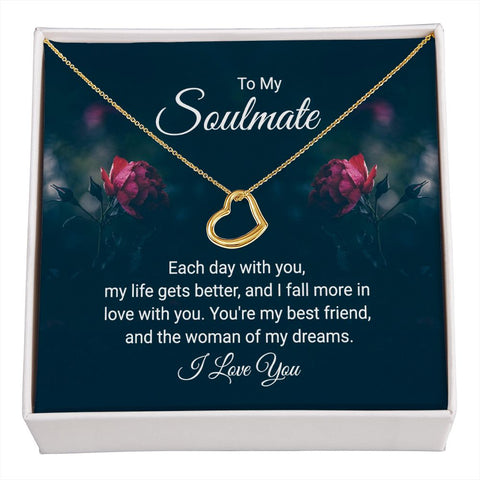 Wife Necklace, Girlfriend Necklace, Soulmate Necklace, Heart Necklace | Custom Heart Design