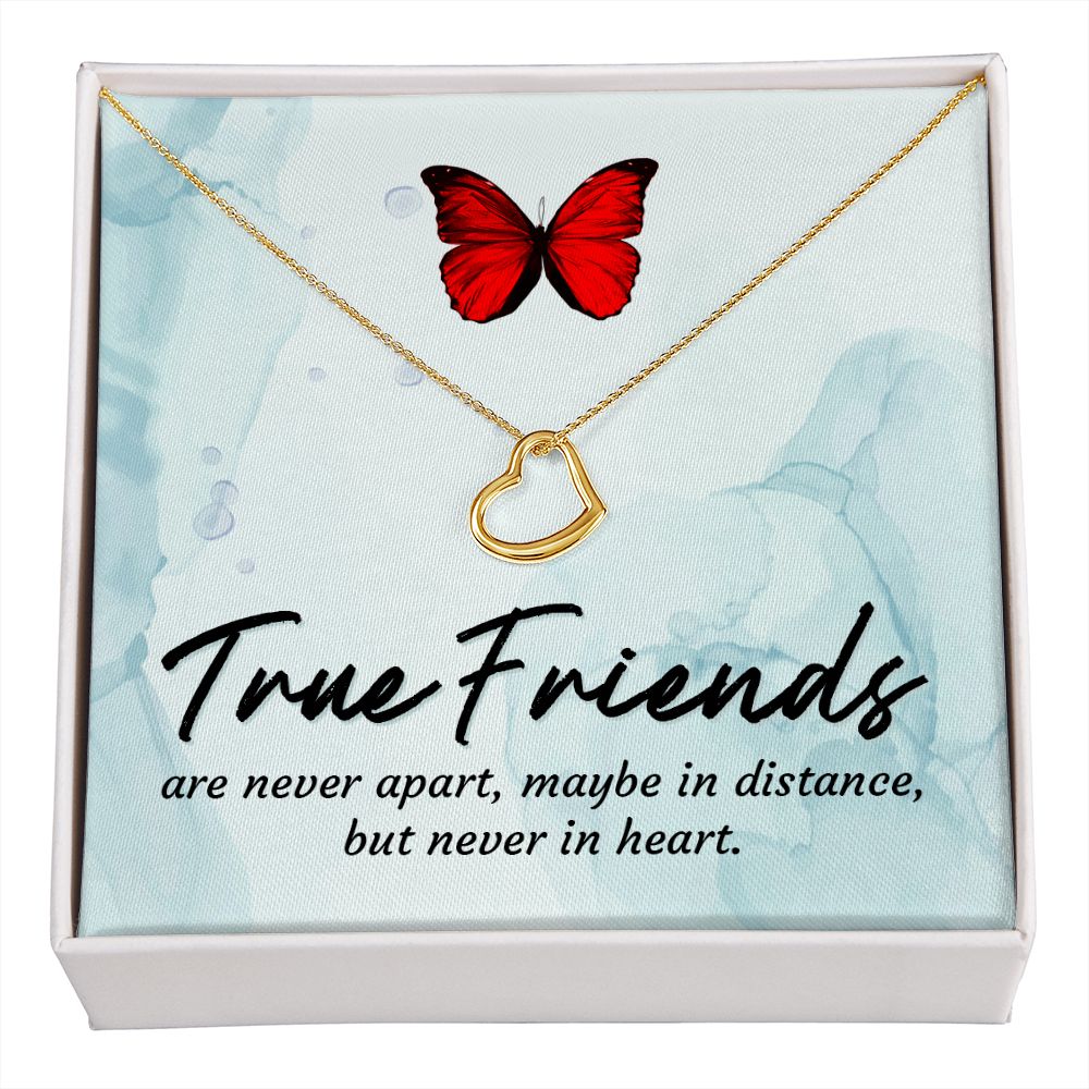 Friend Necklace, Heart Necklace for Friend, Gift for Friend, Long Distance Friendship Gift | Custom Heart Design