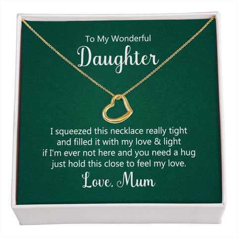 Daughter Necklace, Heart Necklace for Daughter, Mom Daughter Necklace | Custom Heart Design