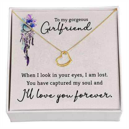 Girlfriend Necklace, Heart Necklace for Girlfriend, Promise Necklace for Girlfriend | Custom Heart Design