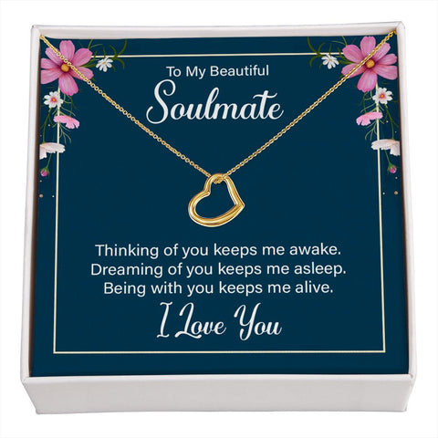 Wife Necklace, Girlfriend Necklace, Heart Necklace for Soulmate, Necklace for Wife | Custom Heart Design