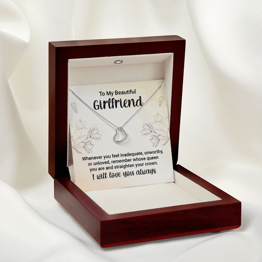 Girlfriend Necklace, Heart Necklace for Girlfriend, Necklace for Queen | Custom Heart Design