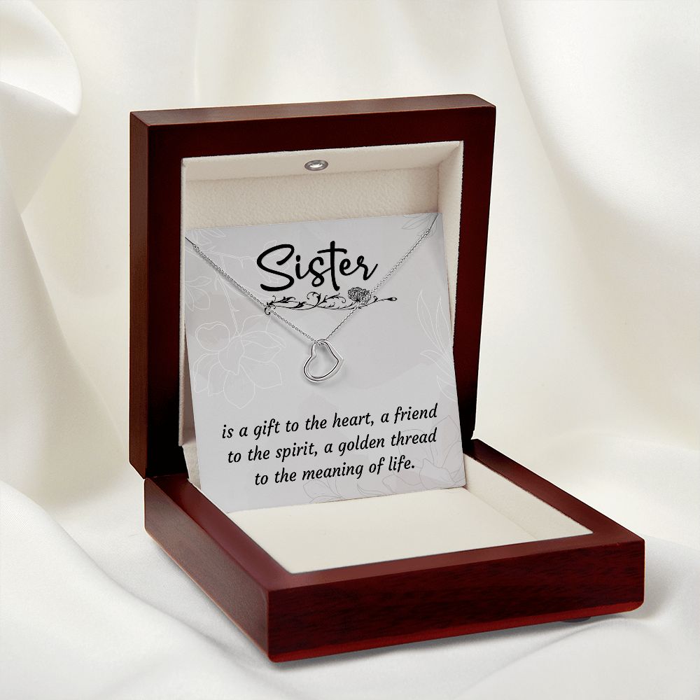 Sister Necklace, Heart Necklace for Sister, Necklace for Sister - Custom Heart Design