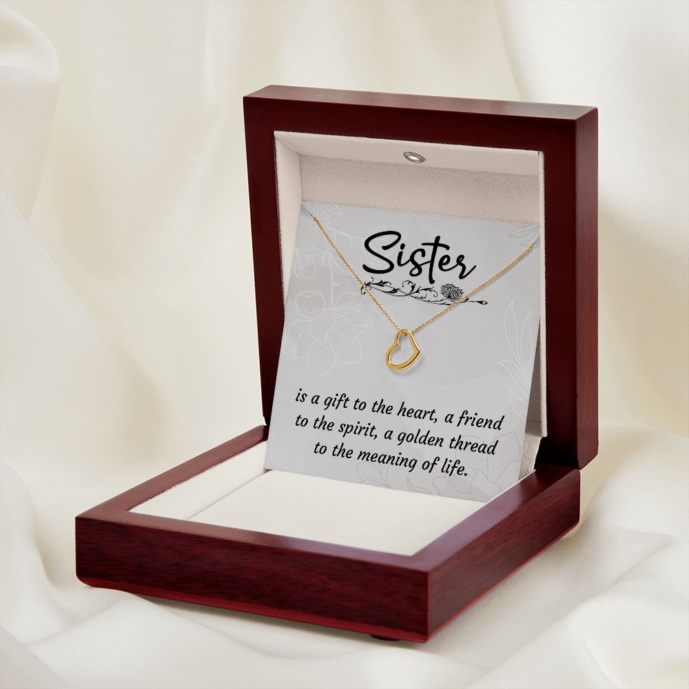 Sister Necklace, Heart Necklace for Sister, Necklace for Sister - Custom Heart Design