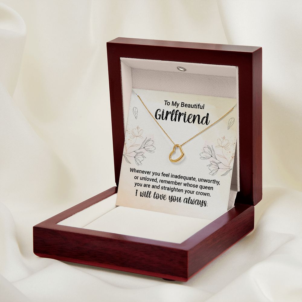 Girlfriend Necklace, Heart Necklace for Girlfriend, Necklace for Queen | Custom Heart Design