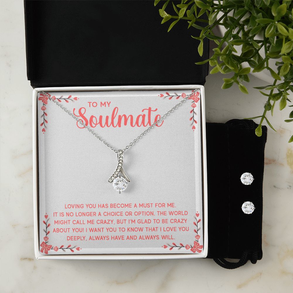 Girlfriend Jewelry Set, Necklace and Earring Set for Girlfriend | Custom Heart Design