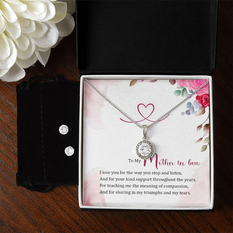 Mother in Law Solitaire Jewelry Set-Your kind support | Custom Heart Design