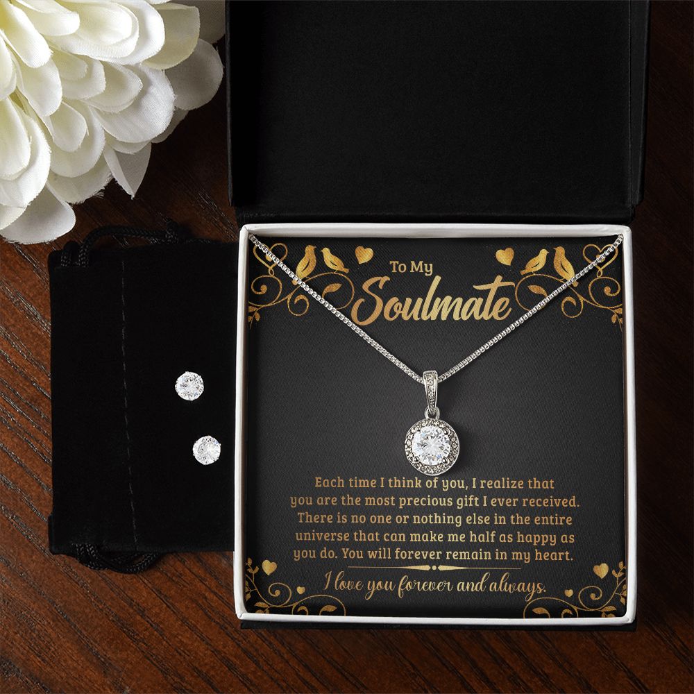 Girlfriend Necklace and Earring Set, Girlfriend Jewelry Gift Set | Custom Heart Design