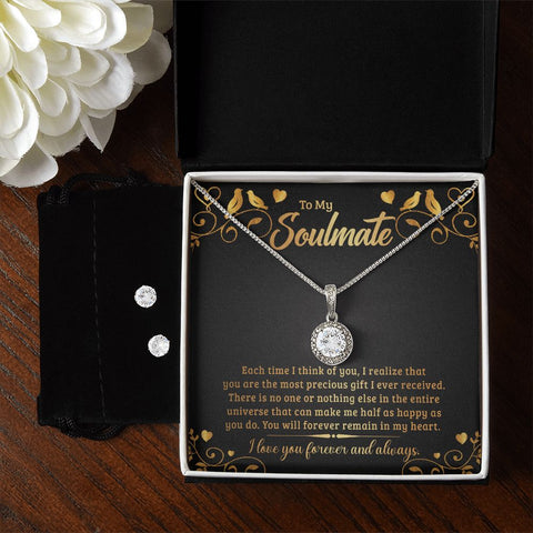 Girlfriend Necklace and Earring Set, Girlfriend Jewelry Gift Set | Custom Heart Design