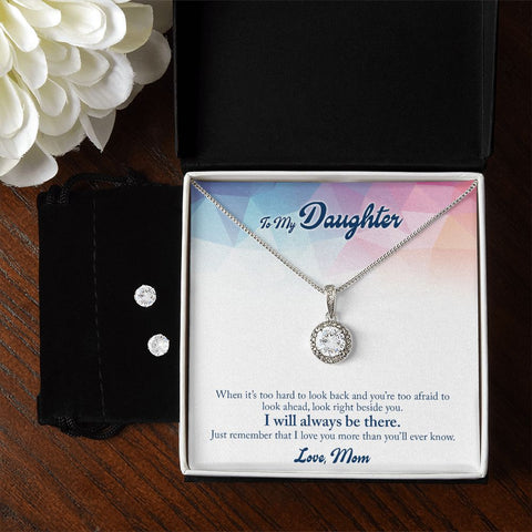 Daughter Eternal Hope Necklace and Earring Set | Custom Heart Design