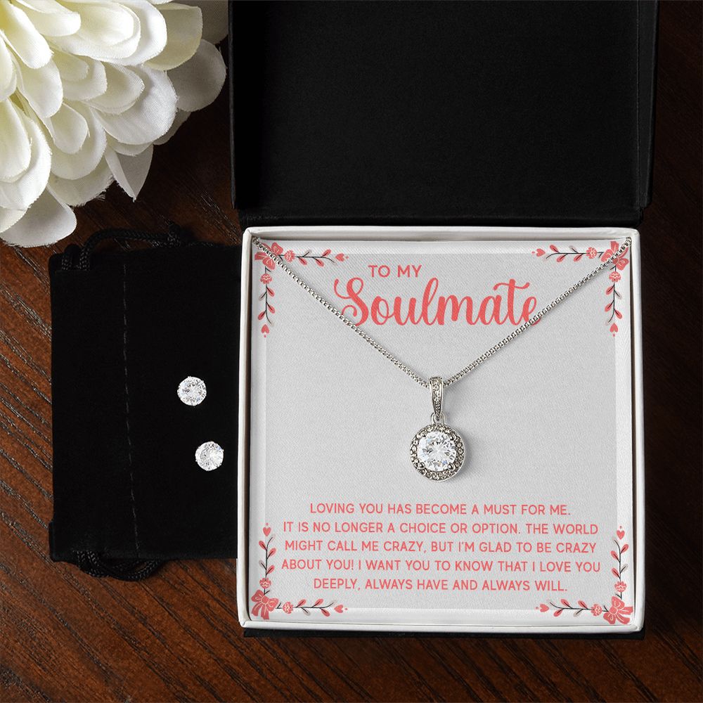 Girlfriend Necklace and Earring Set, Girlfriend Jewelry Gift Set | Custom Heart Design