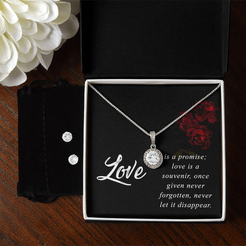 Girlfriend Necklace and Earring Set, Girlfriend Jewelry Gift Set | Custom Heart Design