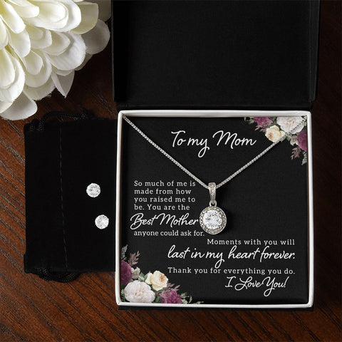 Mom Solitaire Jewelry Set-You are the best Mother | Custom Heart Design