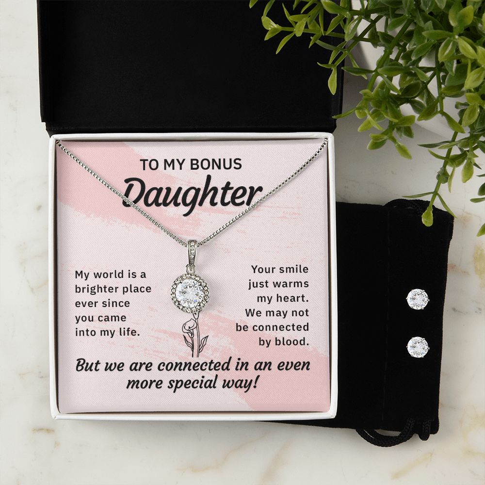 Daughter Eternal Hope Necklace and Earring Set | Custom Heart Design