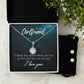 Girlfriend Necklace and Earring Set, Girlfriend Jewelry Gift Set | Custom Heart Design