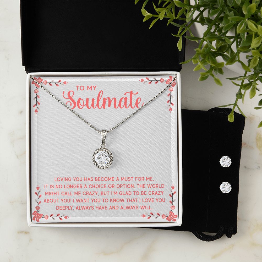 Girlfriend Necklace and Earring Set, Girlfriend Jewelry Gift Set | Custom Heart Design