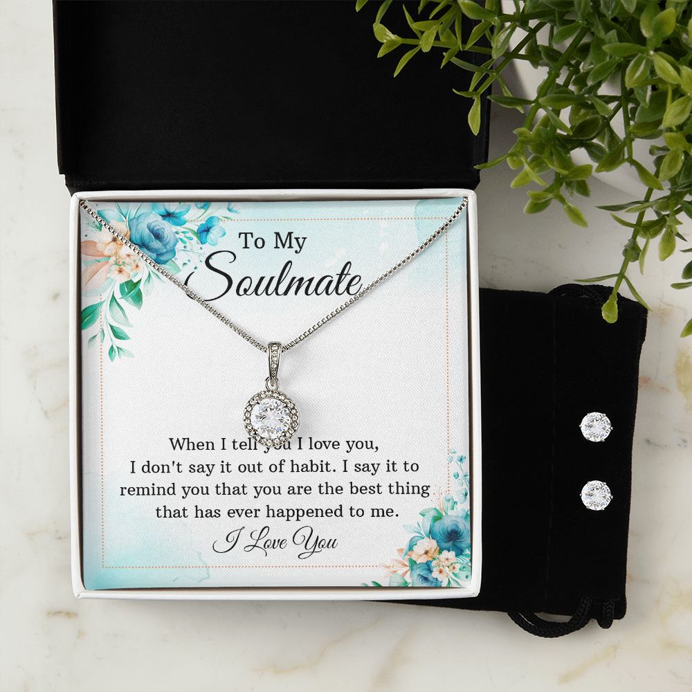 Girlfriend Necklace and Earring Set, Girlfriend Jewelry Gift Set | Custom Heart Design