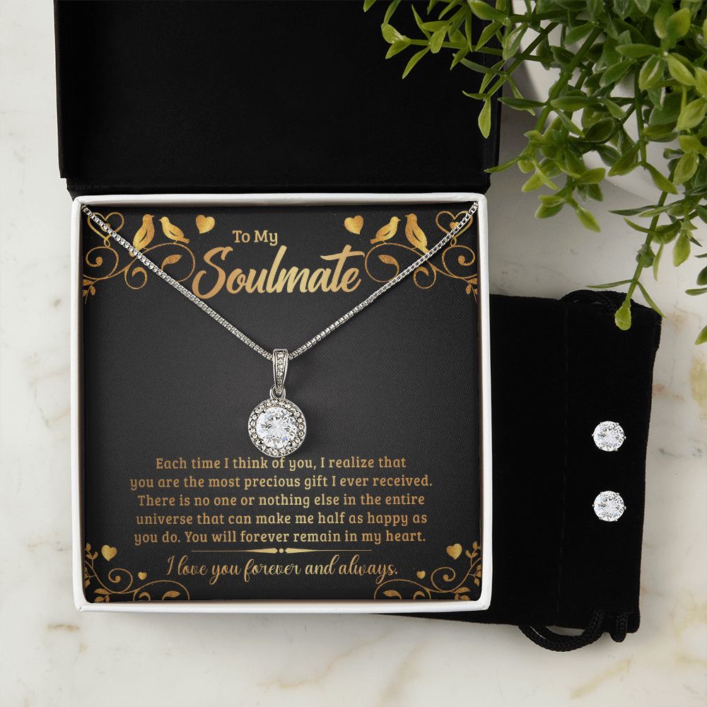 Girlfriend Necklace and Earring Set, Girlfriend Jewelry Gift Set | Custom Heart Design