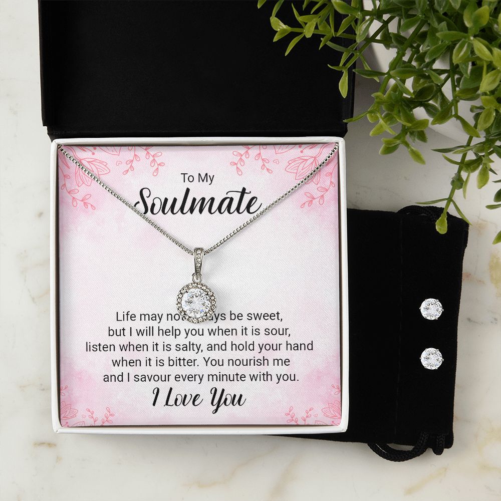 Girlfriend Necklace and Earring Set, Girlfriend Jewelry Gift Set | Custom Heart Design